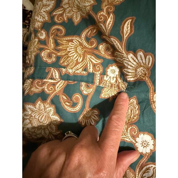 WRAP LONDON Women's Botanical Print Cotton Tunic Dress Green Size 16 - Picture 12 of 13